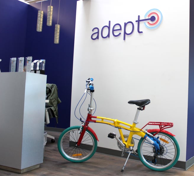 google bike in adept lobby